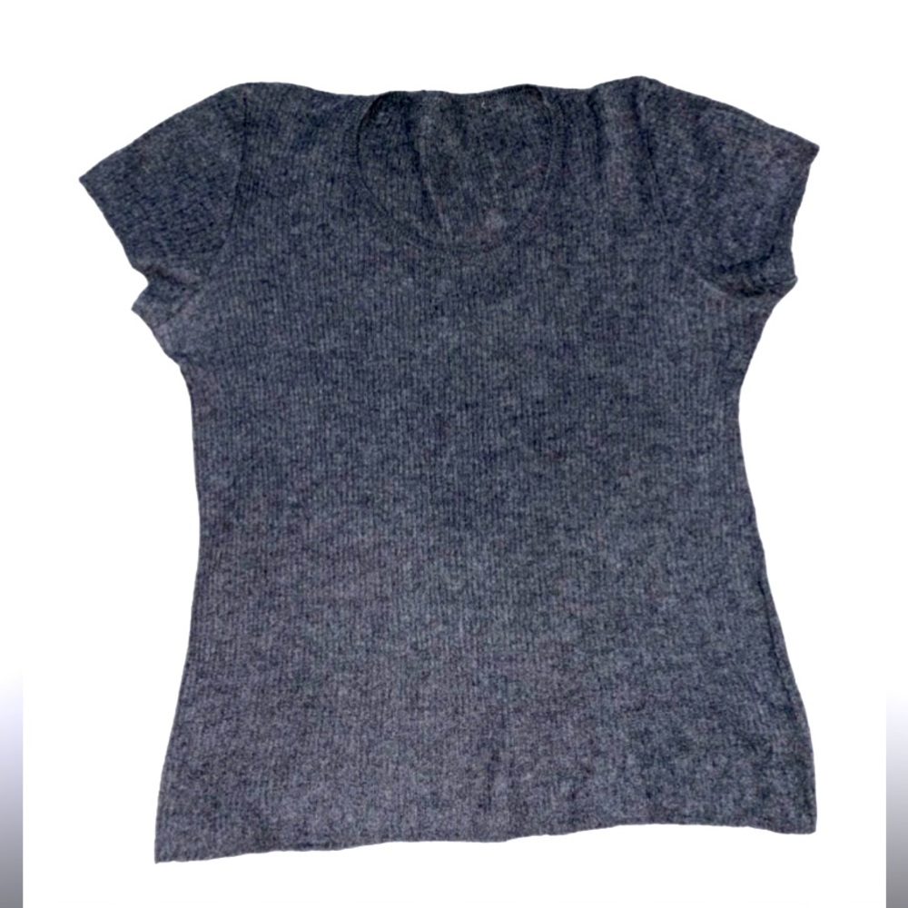 JIL SANDER $800 Cashmere Short Cap Sleeve Top Blouse 100% Cashmere Great Cond - Picture 2 of 16